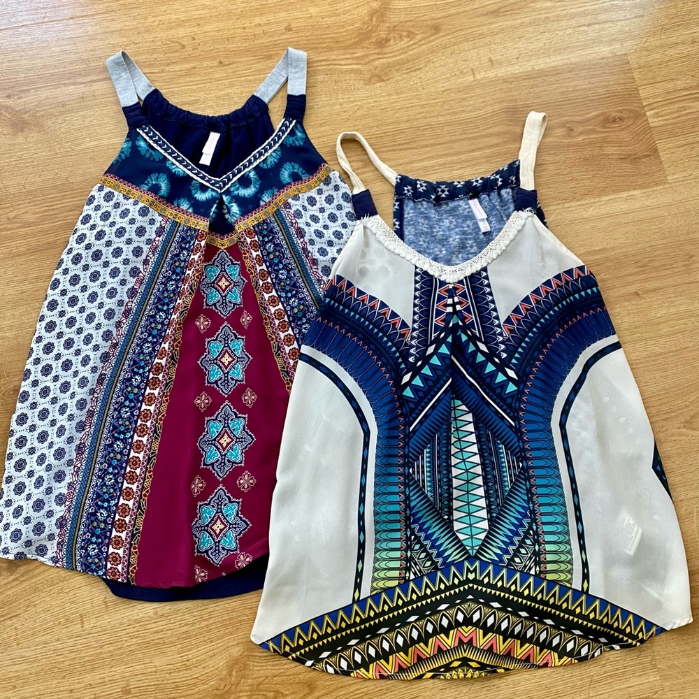 2 Boho tanks from Target